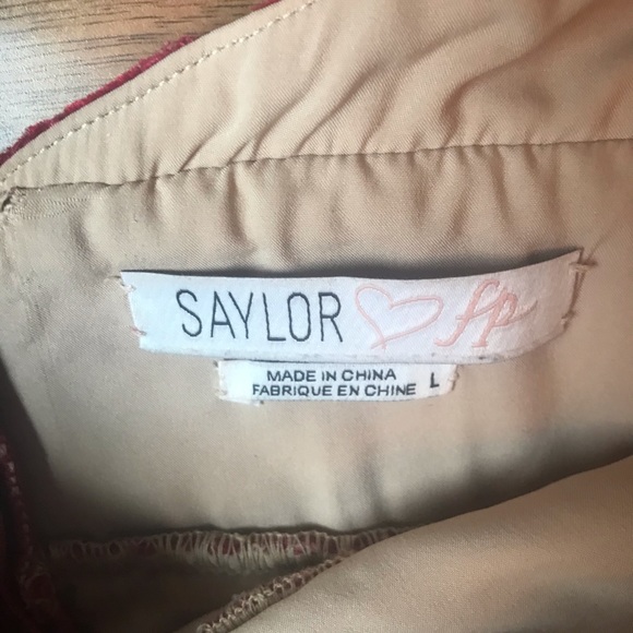 Free People x Saylor Logan Velvet Lace Mini Dress Size L - Picture 8 of 14